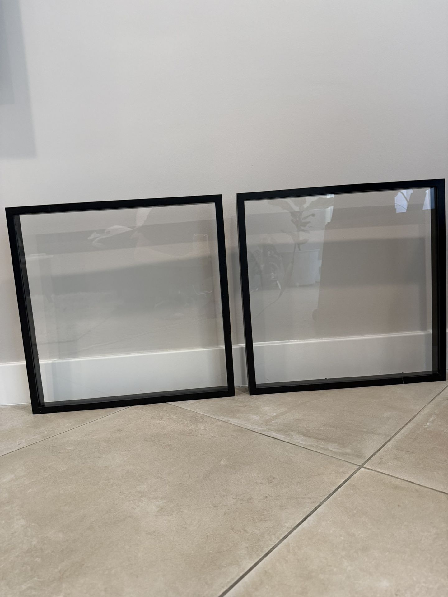 Large Black Picture Frames with Glass – Set