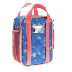 Justice Quilted Denim Stars Rectangular Lunch Bag Tote, Insulated Lunchbox