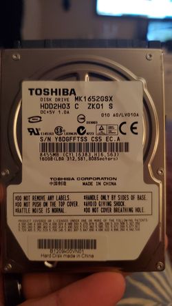 160gb Laptop / Portable HD