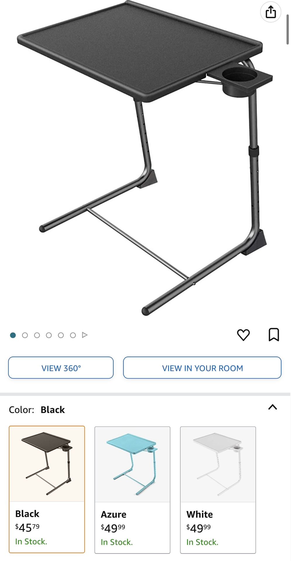 Adjustable TV Tray Table Bed