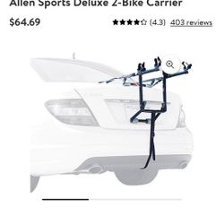 Allen Deluxe  2 bike rack for trunks