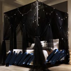 Kind Sized Canopy Bed And Mattress