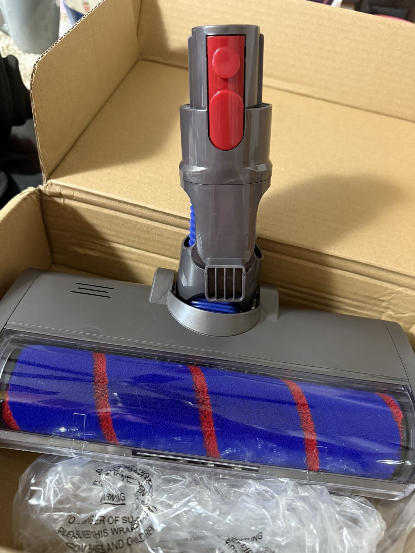 Soft Roller Brush Cleaner Head for Dyson Cordless Vacuum V7/V8/V10/V11/V15 - Attachment with LED Dust Lights, Quick-Release Design for Effortless Hard