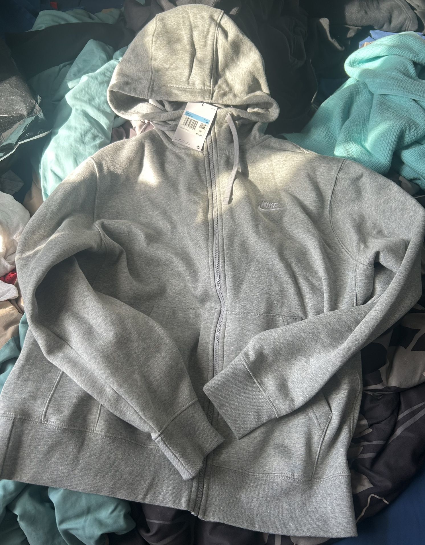 Nike Grey Zip Up Hoodie