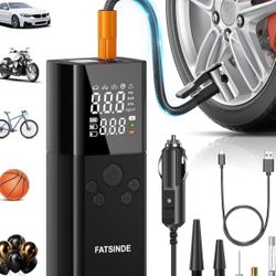 Electric Inflator Air Compressor Rechargeable 6000mAh 150PSI Car Air Pump, Cordless Inflator Bike Air Pump Mini Portable Automobile/Bicycle/Ball/Float