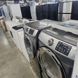 Huge Sale Warehouse Full Of Nice Lightly Used Refurbished Reconditioned Certified Washer Dryer Fridge Stove Oven Stackable Free Warranty Free Financin
