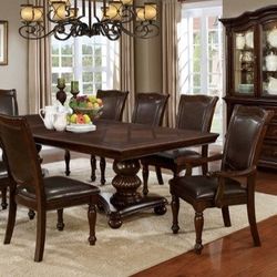 Brand New! 7pc Formal Dining Room Set ✨️/ Take it home with only $39Down/ Hablamos Español Y OFRECEMOS FINANCIAMIENTO 🙋🏻‍♂️ 