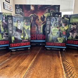 Transformers Constructicons Bone Crusher, Scavenger, Scrapper, Mixmaster, Hook, Long Haul.