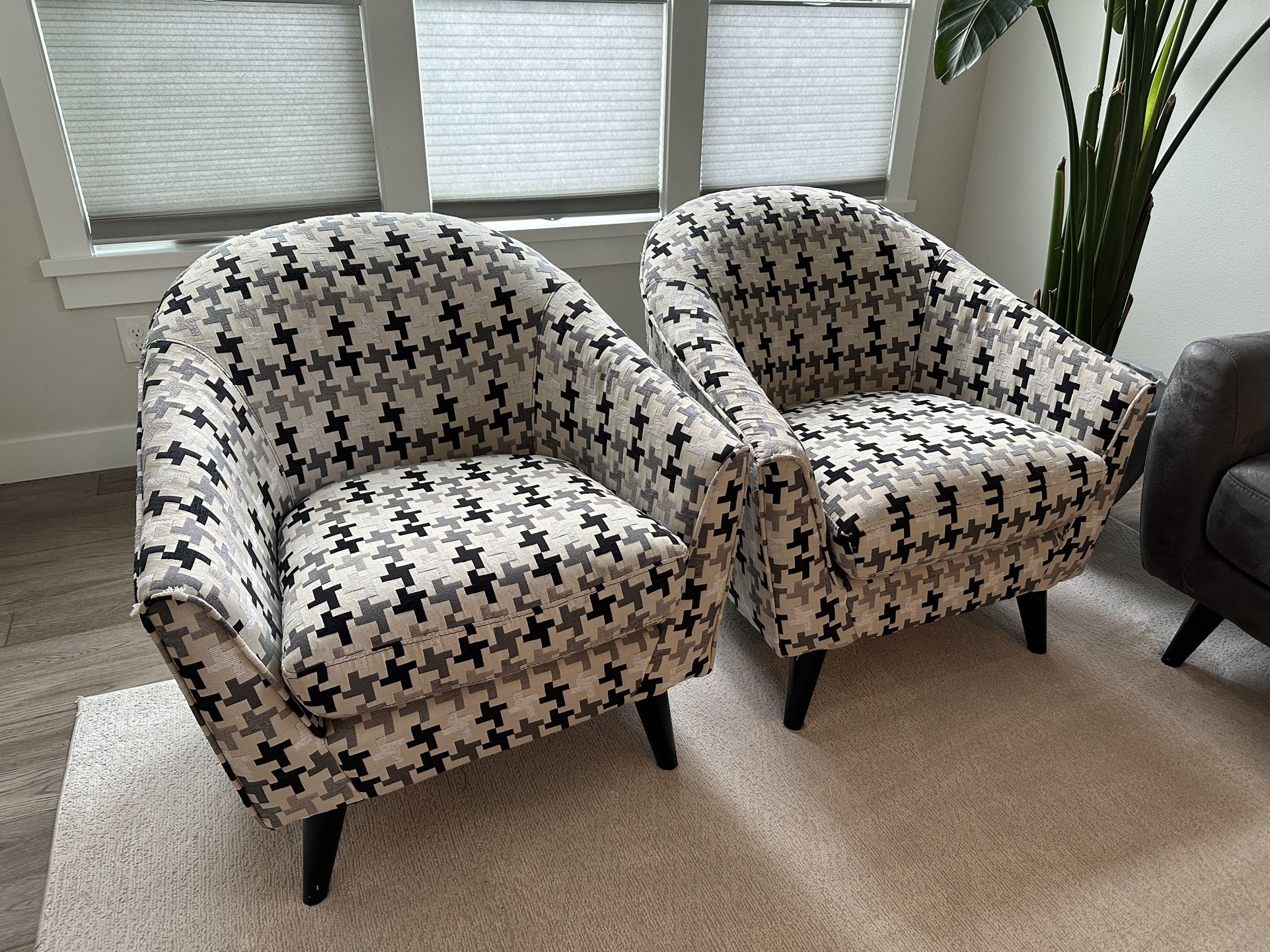 Two Modern Arm Chairs