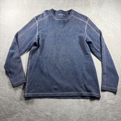Johnston & Murphy Men’s Medium Blue Acid Wash Activewear Sweatershirt #2288