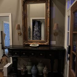 Extremely Large Sofa Table W/granite Top