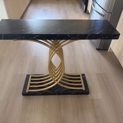 Gold Entryway Table, Modern 39-Inch Console Table