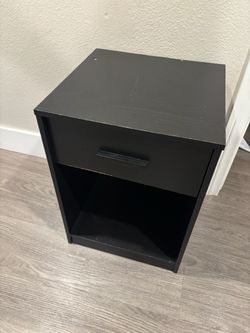 Black side table