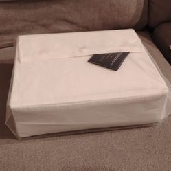 RL Linen Solid QUEEN Extra Deep Fitted Sheet, TUX White Ralph Lauren (NEW)