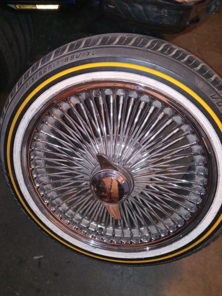 17 Inch Wire Rims With Vogue Tires for Sale in Fresno, CA OfferUp