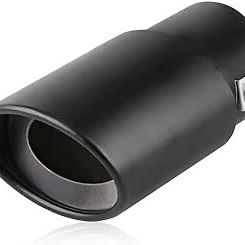 Exhaust Tips Stainless Steel, Car Exhaust Tail Muffler Tip Pipes Muffler Modification, Inlet 2.5" Outlet 3.2" Polished Finished Tail Pipe, Auto Replac