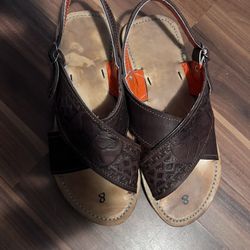 Brown Horse Designed Sandals 