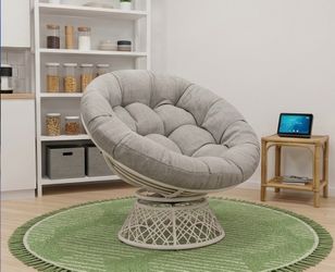 Papasan Swivel Chair with Cushion