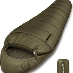 Bessport Mummy Sleeping Bag | 15-45 ℉ Extreme 3-4 Season Sleeping Bag for Adults Cold Weather– Warm and Washable, for Hiking Traveling and Outdoor 