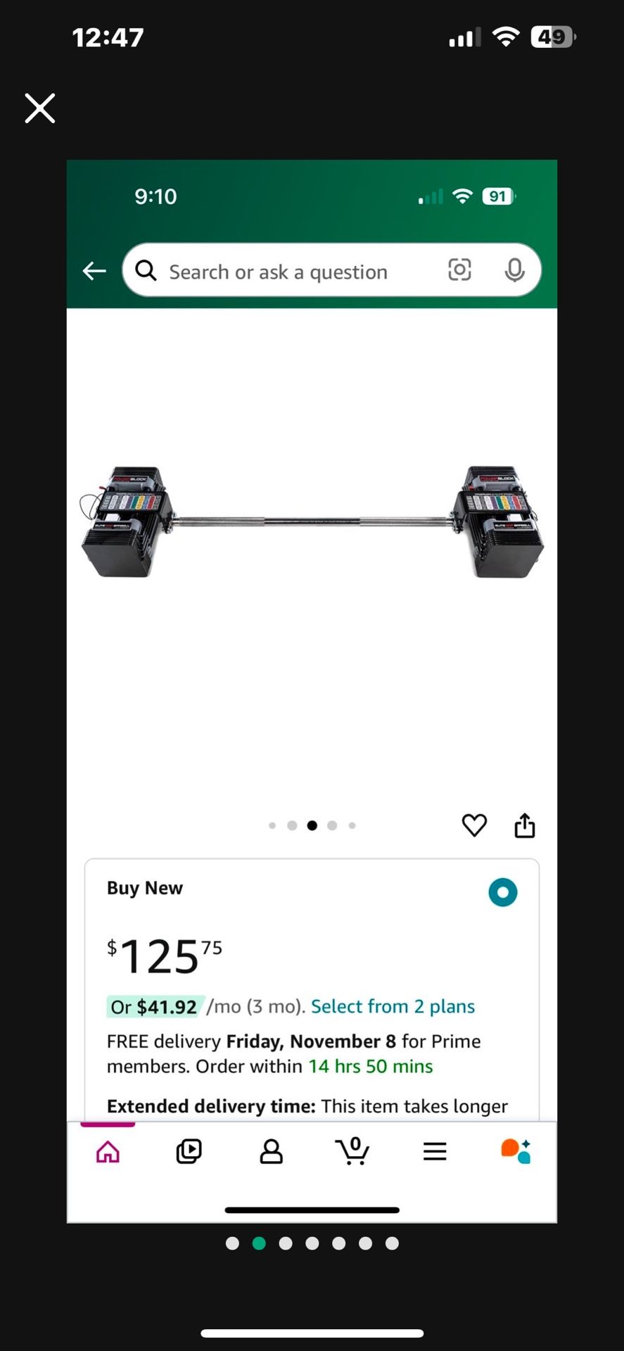 Dumbbells And Barbell With Weights