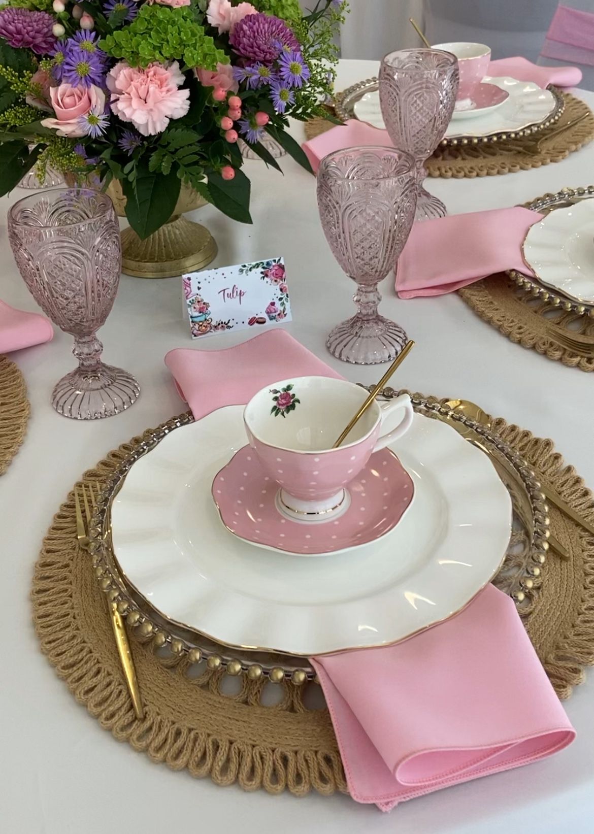 Pink Teacup Set