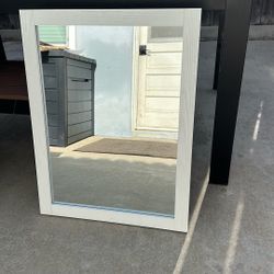 White Vanity/ Bathroom Mirror 