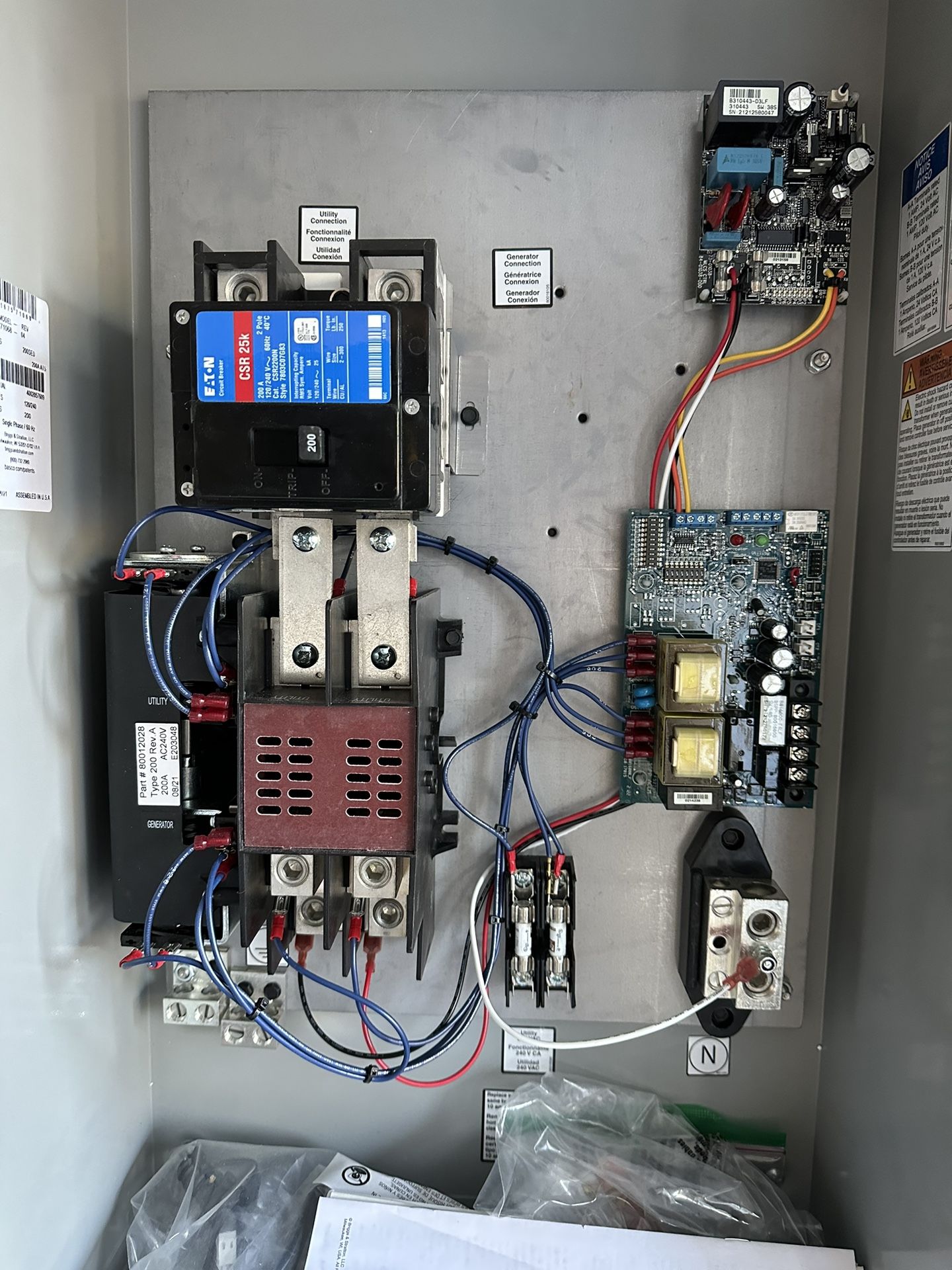 Briggs & Straton Symphony II 200A Automatic Transfer Switch for Sale in