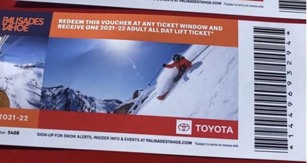 Palisades Ski Lift tickets 