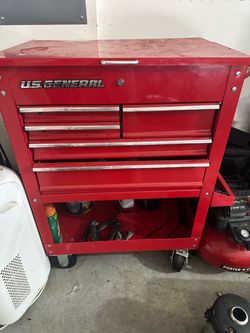 U.S. General Red Rolling Tool Cabinet
