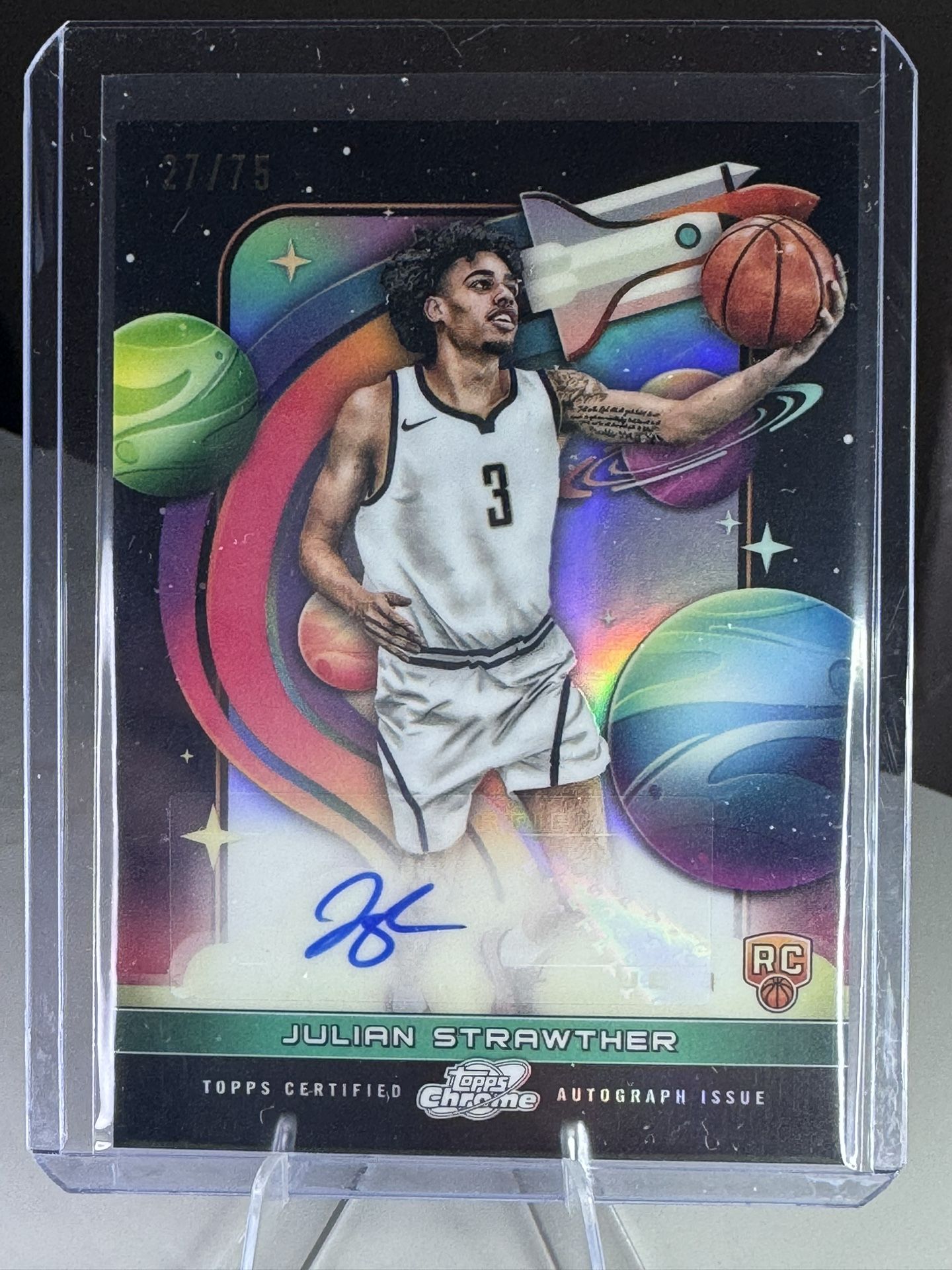 Julian Strawther Rookie Auto Card Denver Nuggets