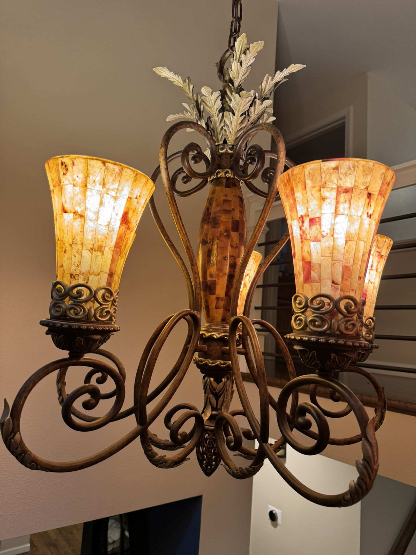 Tuscan Style Chandelier For Sale