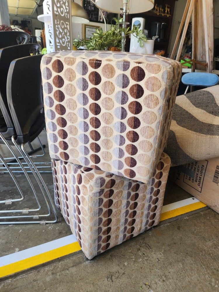 2 Cube Ottomans