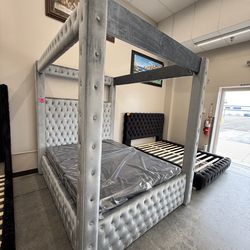 QUEEN CANOPY BED FRAME
