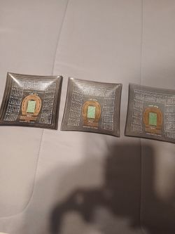3 Vintage 1970's Binions Horsehoe Casino Las Vegas Glass Ashtrays