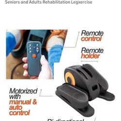 Elliptical Machine, Ellipse Leg Exerciser Equipment with Remote Control & Non-Slip Pedals, 5 Adjustable Speeds & Max Load 220LBS, for Seniors and Adul