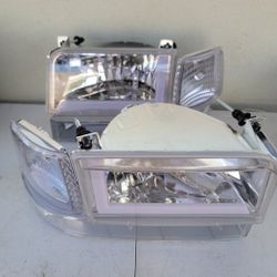 92-96 Ford F150-F350 92-96 Bronco LED DRL Headlights Luces Micas Calaveras Faros Faroles Focos