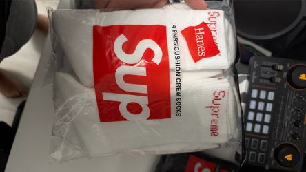 Supreme white socks