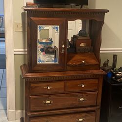 Mid-century Real Wood Armoire