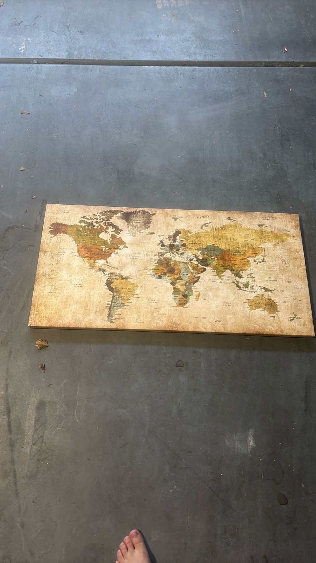 Vintage World Map Canvas Wall Art