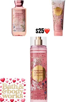 Bath & Body Works Forever Cherry Blossom 3-Piece Set❤️❤️FIRM PRICE