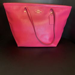 Pink Leather Coach Purse/bag
