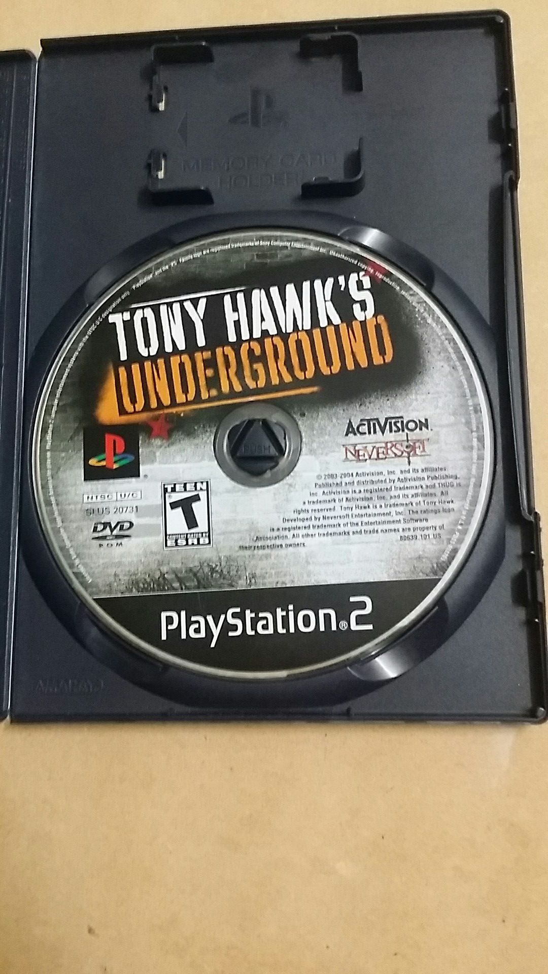 Tony Hawk's Under ground , PS2