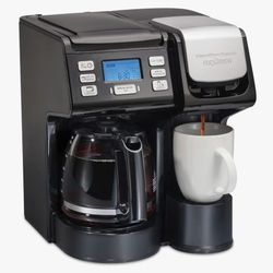 Hamilton Beach® FlexBrew® Trio 2-Way Coffee Maker, Single Serve & Full 12-Cup Pot, Compatible with K