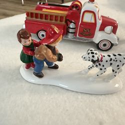Department 56 Firemen Christmas In The Snow 