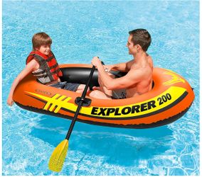 Two person raft boat. Paddles included great for river floats