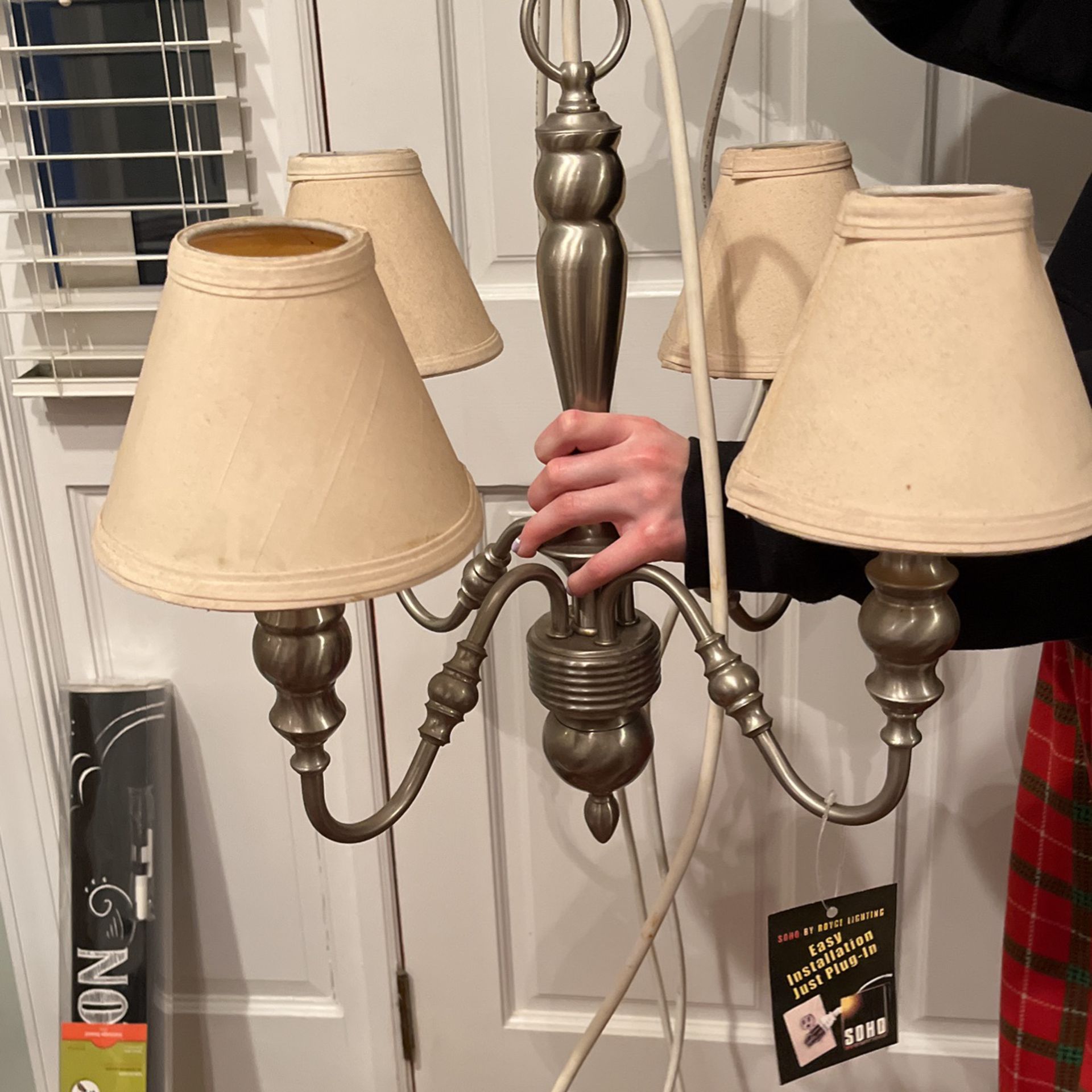 Small Nickel Chandelier Brand New Never Used $20