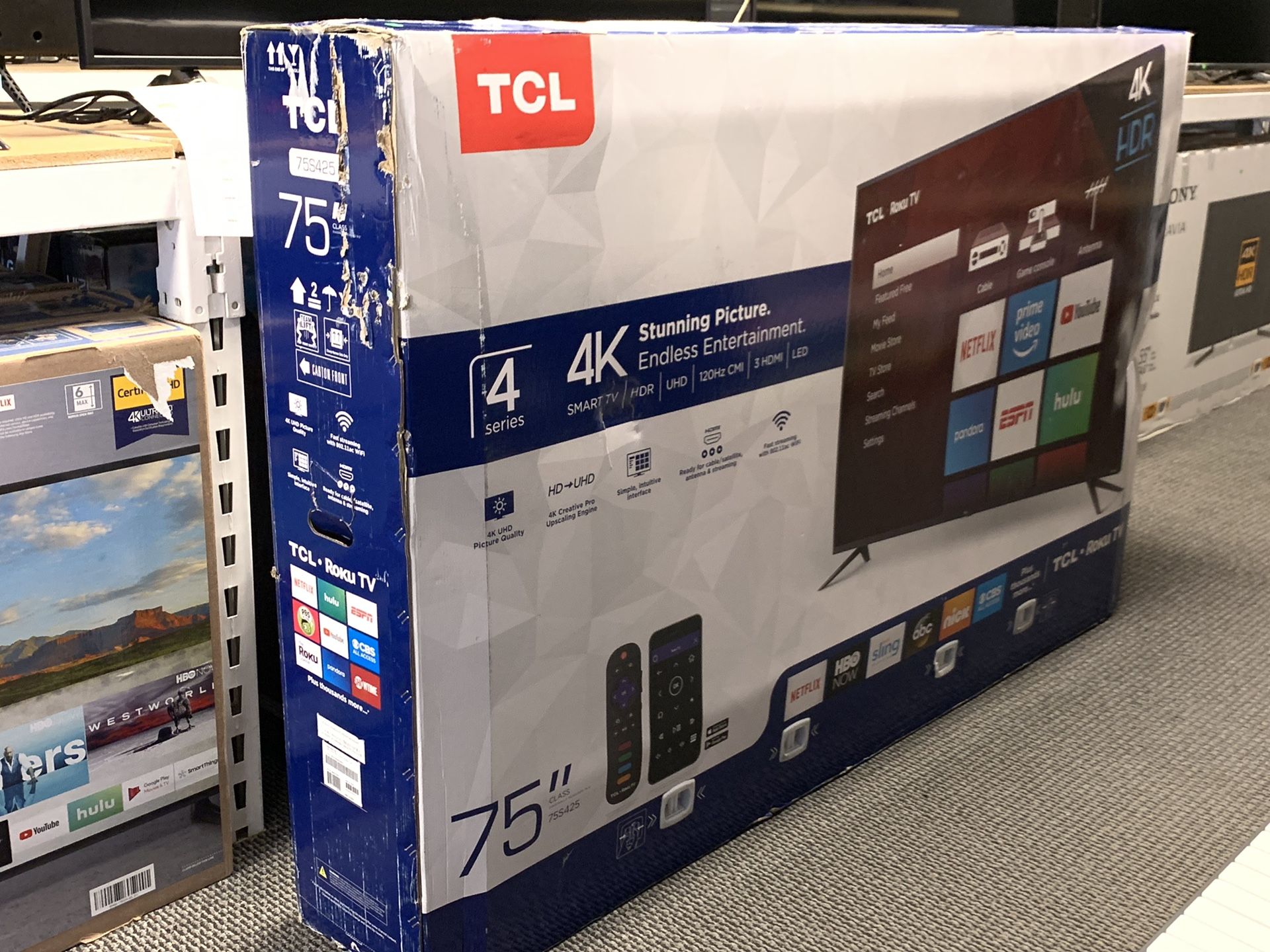 TCL 75” Ultra 4K HDR Smart TV