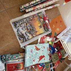 Christmas Wrapping Paper And Bags