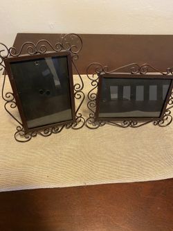 Metal And Glass Scroll Design Photo Frames