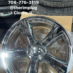 26” Chrome Wheels Rims Tires Sensors Lugs Locks